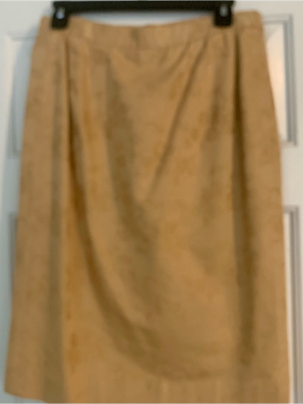 Vintage David Warren New York Cream & Tan 100% Cotton Skirt Set